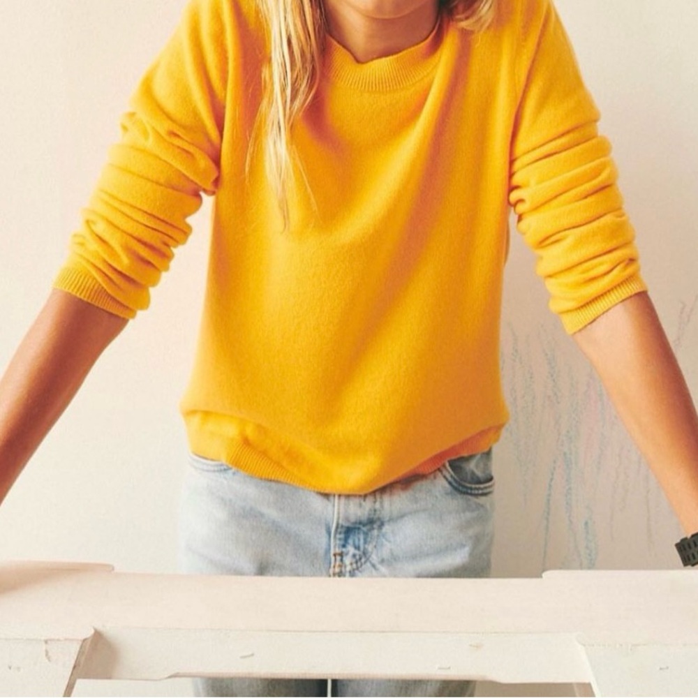 Guest in Residence Yellow Cashmere Sweater